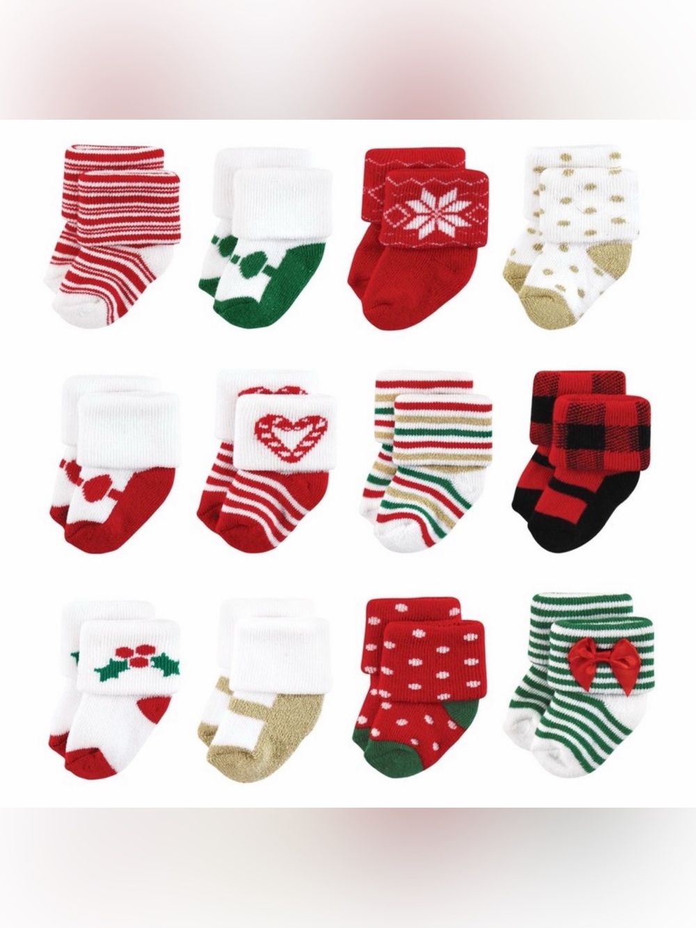 NWT 12 days of Christmas 0-3M socks